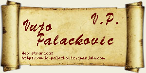 Vujo Palačković vizit kartica